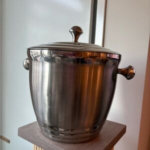 Lenox Metallic Silver Ice Bucket with Lid